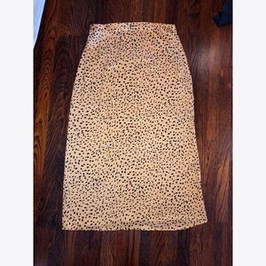 Leopard print midi skirt